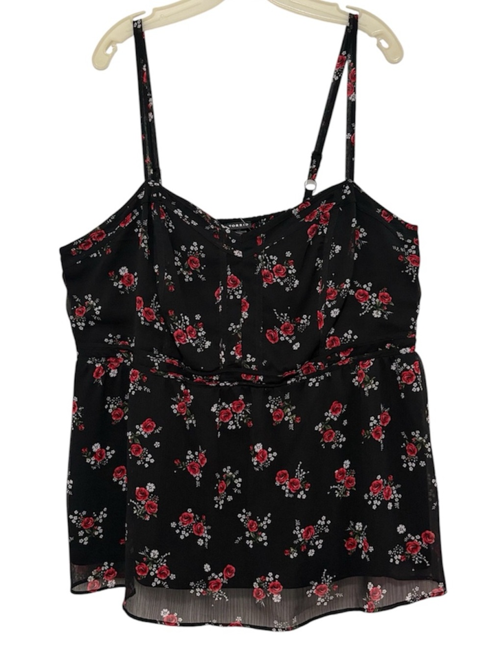 Torrid NWOT Black Floral Cami Top